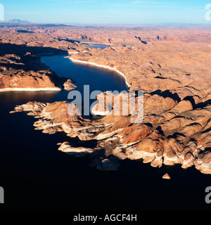 Vista aerea del Lago Powell e Glen Canyon Foto Stock