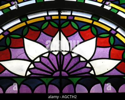 Finestra di vetro colorato Foto Stock