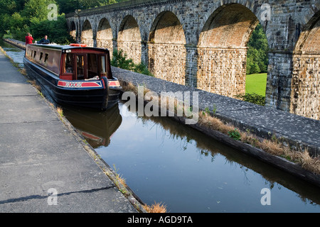 Attraversamento Acquedotto Chirk sull'Inghilterra Galles confine Foto Stock