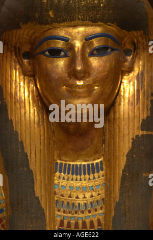 Tjuyu Maschera di morte al Museo del Cairo in Egitto Foto Stock