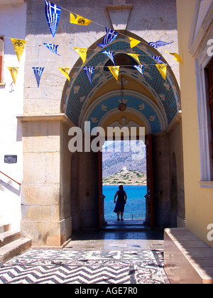 Monastero Symi Foto Stock