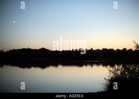 Frimley portelli al tramonto Foto Stock