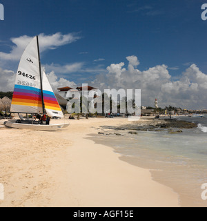 Spiaggia di Playa del Carmen vicino a Cancun in Messico Foto Stock