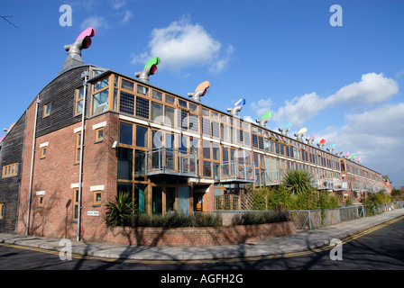 Un fossile zero housing development Beddington Lane South London Foto Stock