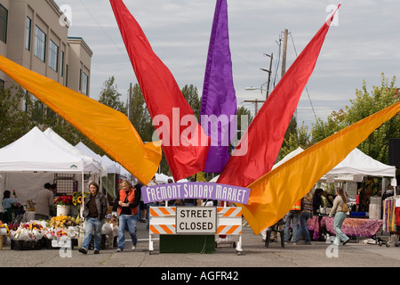 Fremont Sunday Market Seattle Washington STATI UNITI D'AMERICA Foto Stock