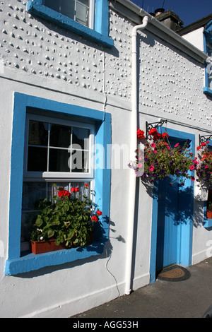 Caratteristico terrazzo casa in Abbey Street, Cong, nella contea di Mayo, Irlanda Foto Stock