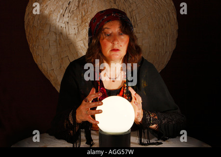 Donna Fortune Teller Foto Stock