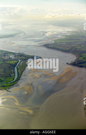 Vista aerea della Severn Estuary REGNO UNITO Foto Stock