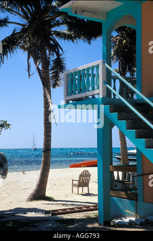 Spiaggia Vista sul Caye Caulker Foto Stock