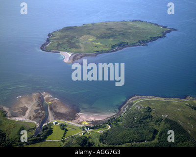 Gruinard Island, Wester Ross, nel nord della Scozia, ripresa dall'aria, estate 2006 Foto Stock