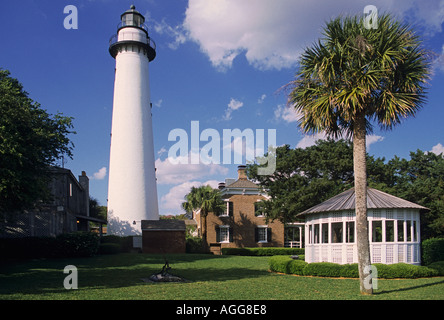 La Georgia St Simons Island Lighthouse costruito 1872 Foto Stock