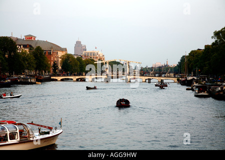 Magere Brug skinny bridge Amstel Amsterdam Olanda Foto Stock