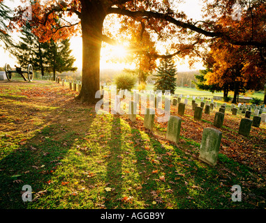 Cimitero Nazionale di Gettysburg, Gettysburg National Military Park, Adams County, Pennsylvania, Stati Uniti d'America, Foto Stock