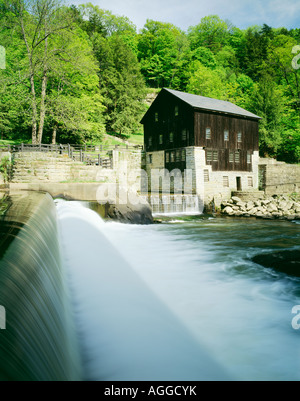 Vecchio Mulino su terreni sdrucciolevoli Rock Creek, Mcconnell mulino del parco statale, Lawrence County, Pennsylvania, Stati Uniti d'America, Foto Stock