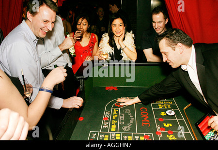 Un casino evento a tema a Londra Foto Stock