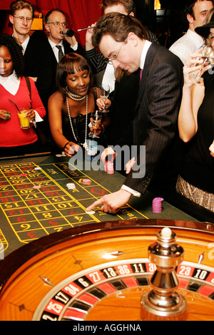 Un casino evento a tema a Londra Foto Stock