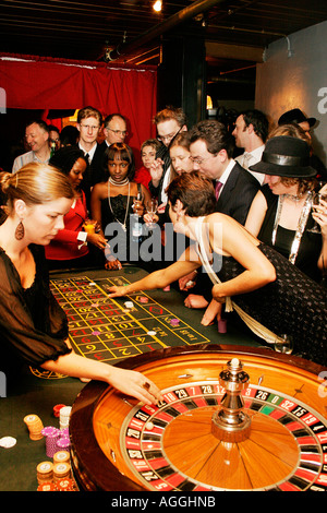 Un casino evento a tema a Londra Foto Stock