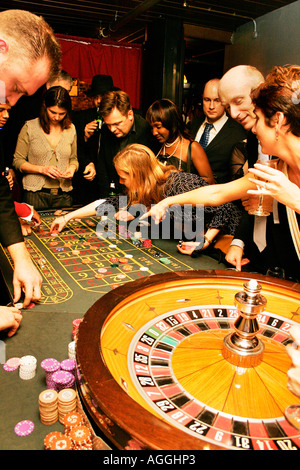 Un casino evento a tema a Londra Foto Stock