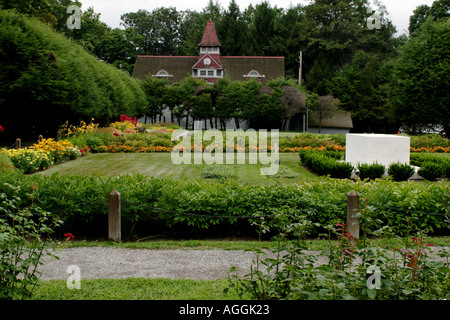 Tomba di Franklin Delano e Eleanor Roosevlt in Hyde Park NY Foto Stock