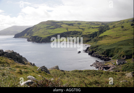 Porto aleen Bay County Antrim visto dal Torr Head Foto Stock