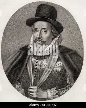 Thomas Howard, 1° conte di Suffolk, Lord Howard of Walden, 1561 -1626. Ammiraglio inglese e Cavaliere del Garter. Foto Stock