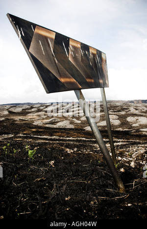 L'Italia, Abruzzo, Roccamorice - 2007. Incendio di boschi Foto Stock