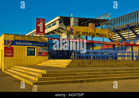 Sparta stadium di Letna quartiere nel centro di Praga Repubblica Ceca Foto Stock