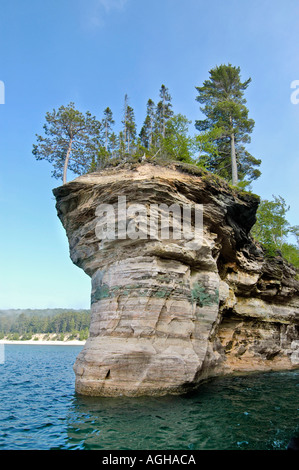 Pictured Rocks National Lakeshore Munising Michigan Penisola Superiore sul Lago Superiore Foto Stock