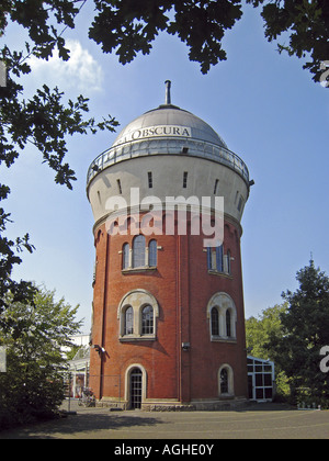 Vista sul più grande camera obscura del mondo nel vecchio serbatoio di acqua di Broich, in Germania, in Renania settentrionale-Vestfalia, la zona della Ruhr, mu Foto Stock