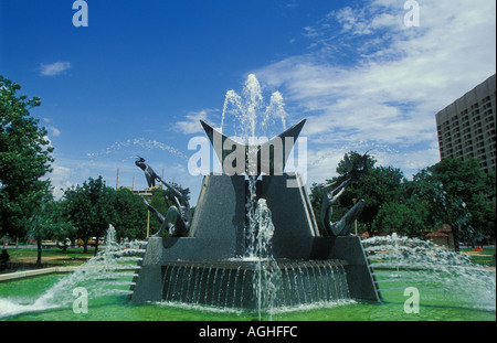 La regina Victoria fontana Victoria Square Adelaide Australia del Sud Foto Stock