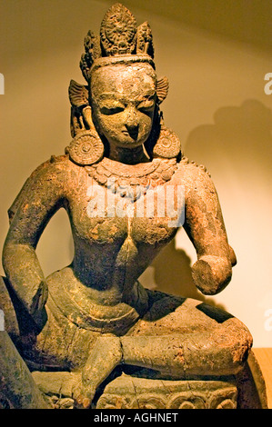 Seduto Dea Nepal XV XVI secolo Legno Foto Stock