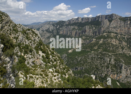 Vista del Verdon Gorge da La Falaise de Boucher, Provenza Foto Stock