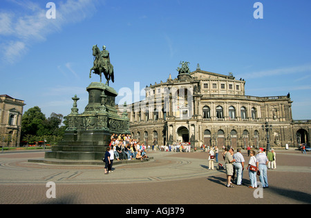 Semper Opera Dresden Germania Foto Stock