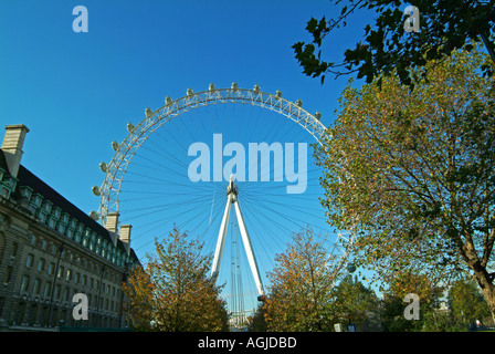 Il London Eye costruito per commemorare il millennio Londra Inghilterra REGNO UNITO Foto Stock