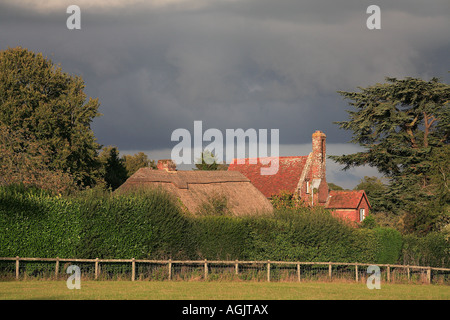 Breamore villaggio dopo la tempesta la Nuova Foresta Hampshire Inghilterra Foto Stock