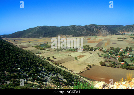 Villaggio Bezigran campi agricoltura Kalkan Turchia Foto Stock