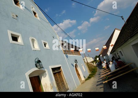 La Bassa Austria, Roeschitz, corsia di cantine Foto Stock