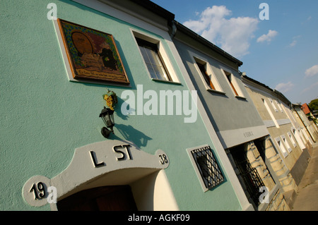 La Bassa Austria, Roeschitz, corsia di cantine Foto Stock