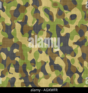 Grande immagine perfetta di tessuto stampato con militari pattern camouflage Foto Stock