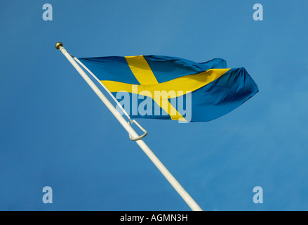 La svedese bandiera nazionale Foto Stock