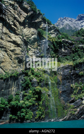 Le Fairy Falls Milford Sound Nuova Zelanda Foto Stock