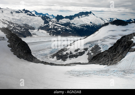 Vista aerea di Juneau campi di ghiaccio in Alaska, STATI UNITI D'AMERICA Foto Stock