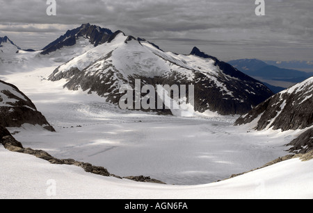 Vista aerea di Juneau campi di ghiaccio in Alaska, STATI UNITI D'AMERICA Foto Stock