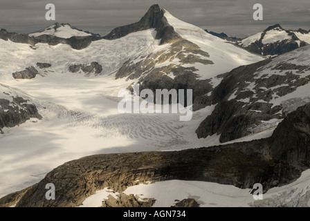 Vista aerea di Juneau campi di ghiaccio in Alaska negli Stati Uniti Foto Stock