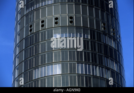 RWE Tower, il primo al mondo buildingm ecologico Essen, Nord Reno-Westfalia, Germania. Foto Stock