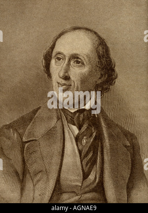 Hans Christian Andersen, 1805 - 1875. Autore danese di favole. Foto Stock