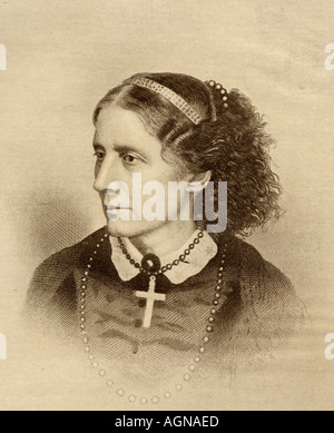 Elisabeth Harriet Beecher Stowe, 1811 - 1896. Abolizionista americano e l'autore. Foto Stock