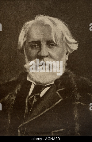 Ivan Sergeyevich Turgenev,1818 - 1883. Romanziere russo breve storia scrittore, poeta, drammaturgo e traduttore. Foto Stock