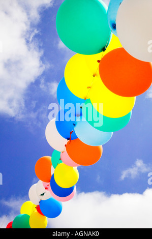 Una stringa di palloncini Foto Stock