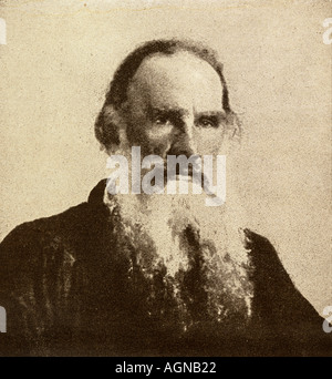 Nikolayevich Lev Tolstoj, aka Leo Tolstoj, 1828 -1910. Il romanziere russo. Foto Stock